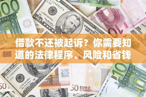 济南借款不还被起诉？你需要知道的法律程序、风险和省钱技巧