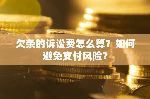 济南欠条的诉讼费怎么算？如何避免支付风险？
